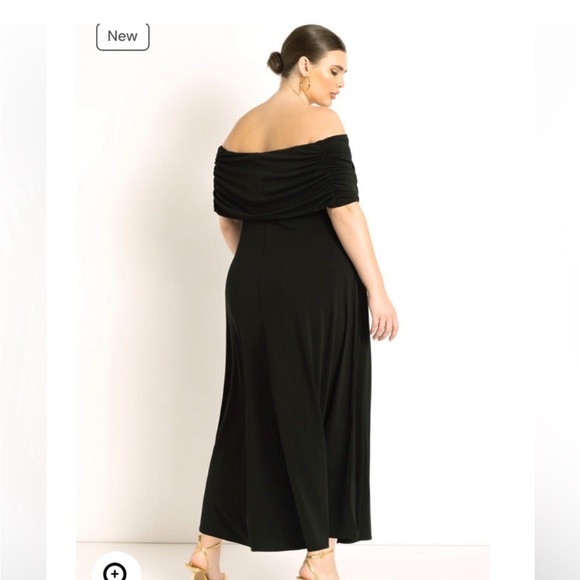 NWT Black Off-Shoulder Maxi Dress - Picture 3 of 7